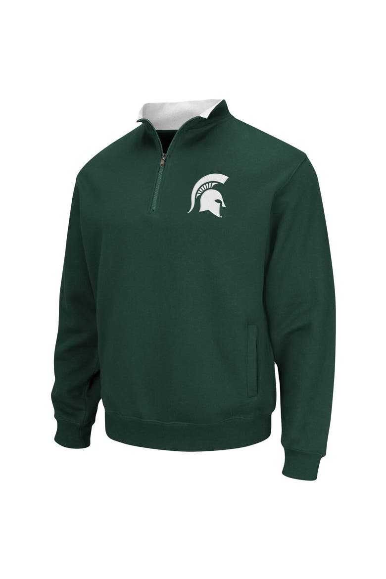 Men's Colosseum Green Michigan State Spartans Big & Tall Tortugas Quarter-Zip Jacket, Alternate, color, Green
