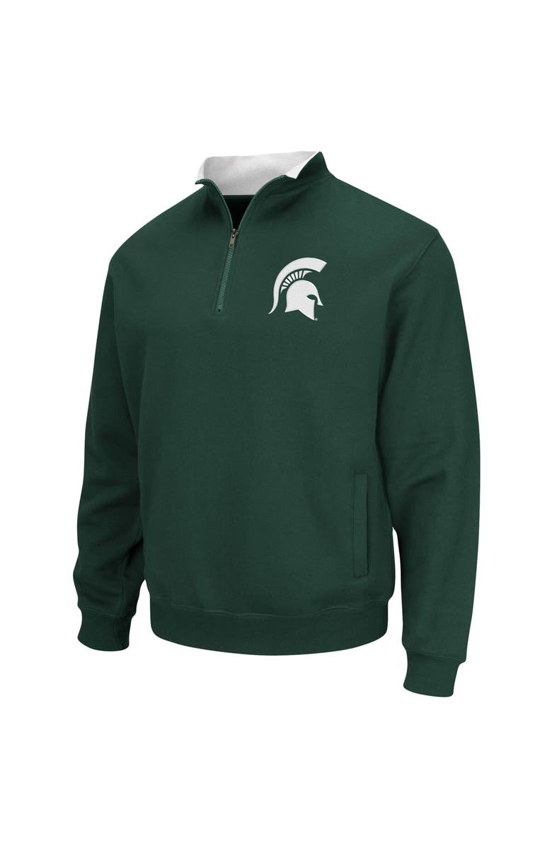 COLOSSEUM Men's Colosseum Green Michigan State Spartans Big & Tall Tortugas Quarter-Zip Jacket, Alternate, color,