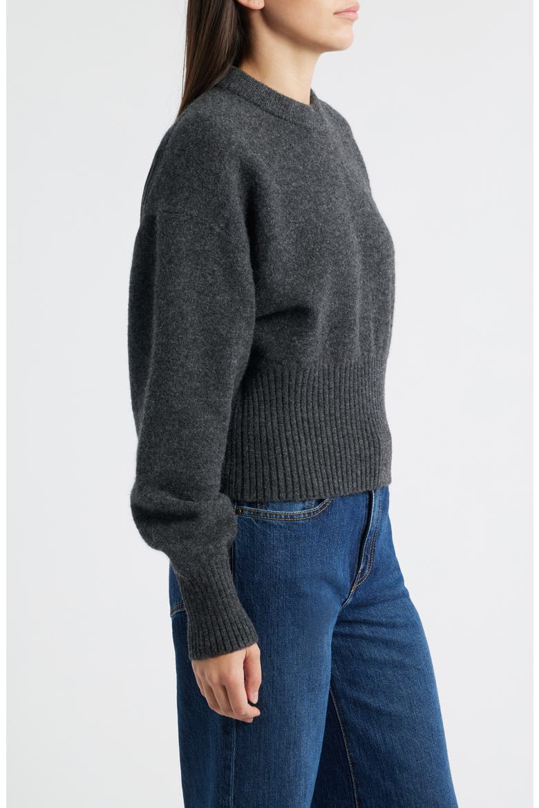 Randi Boiled Wool Blend Sweater, Alternate, color, DARK GREY