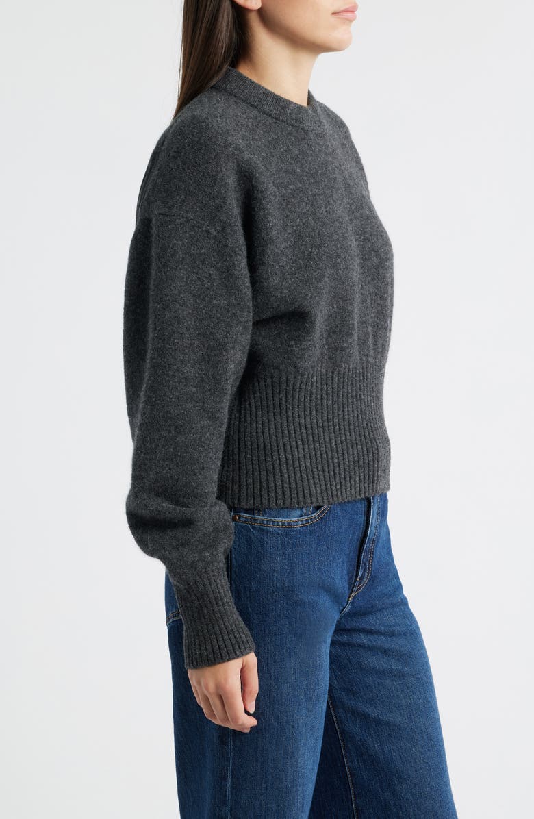 Proenza Schouler Randi Boiled Wool Blend Sweater, Alternate, color, Dark Grey