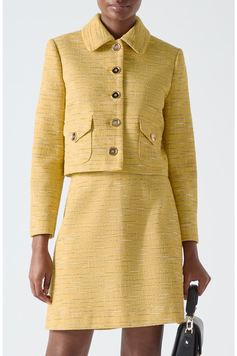 Varley Tweed Jacket, Main, color, YELLOW