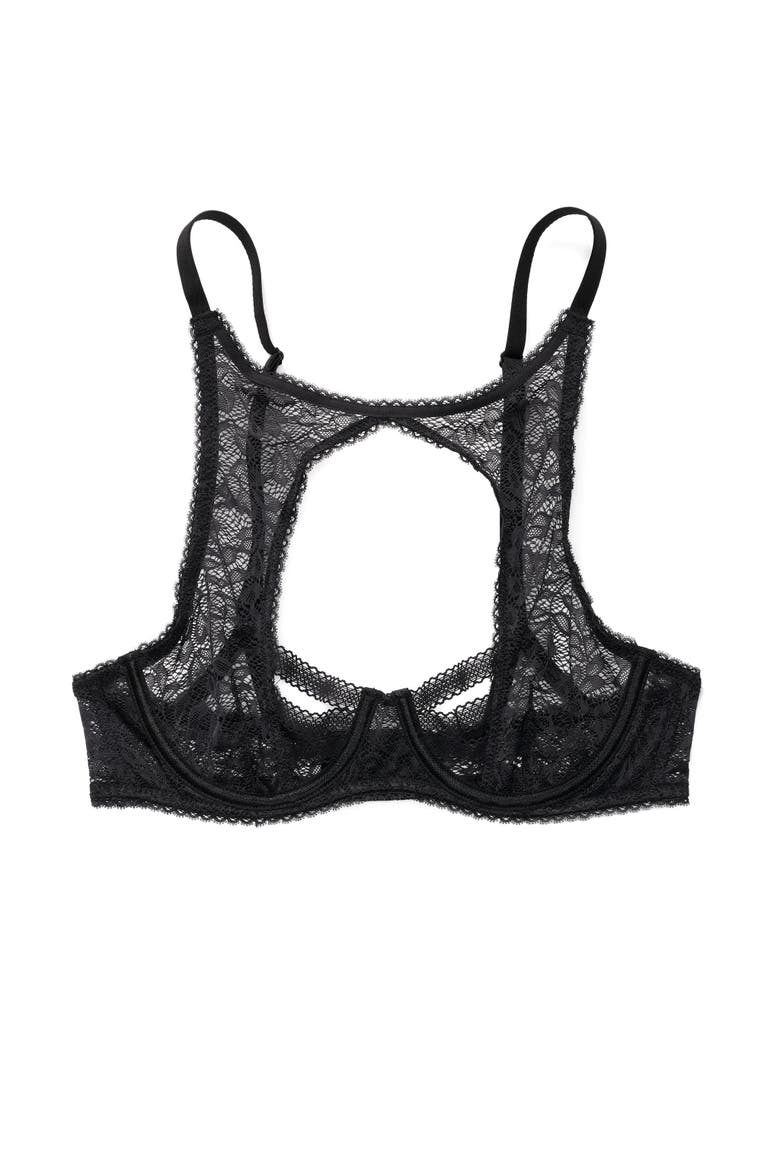 Dania Unlined Balconette Bra, Alternate, color, Black