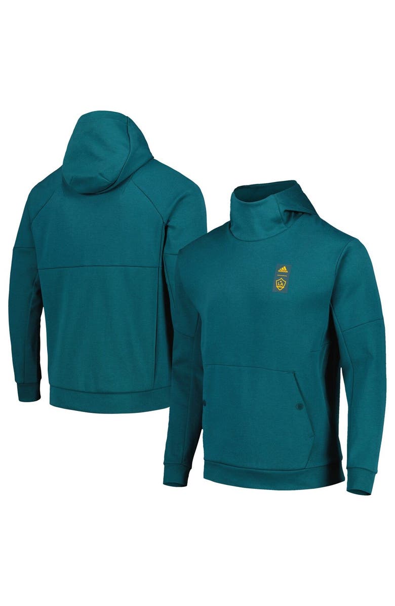 adidas Men's adidas Teal LA Galaxy 2023 Player Travel Pullover Hoodie, Main, color, Teal