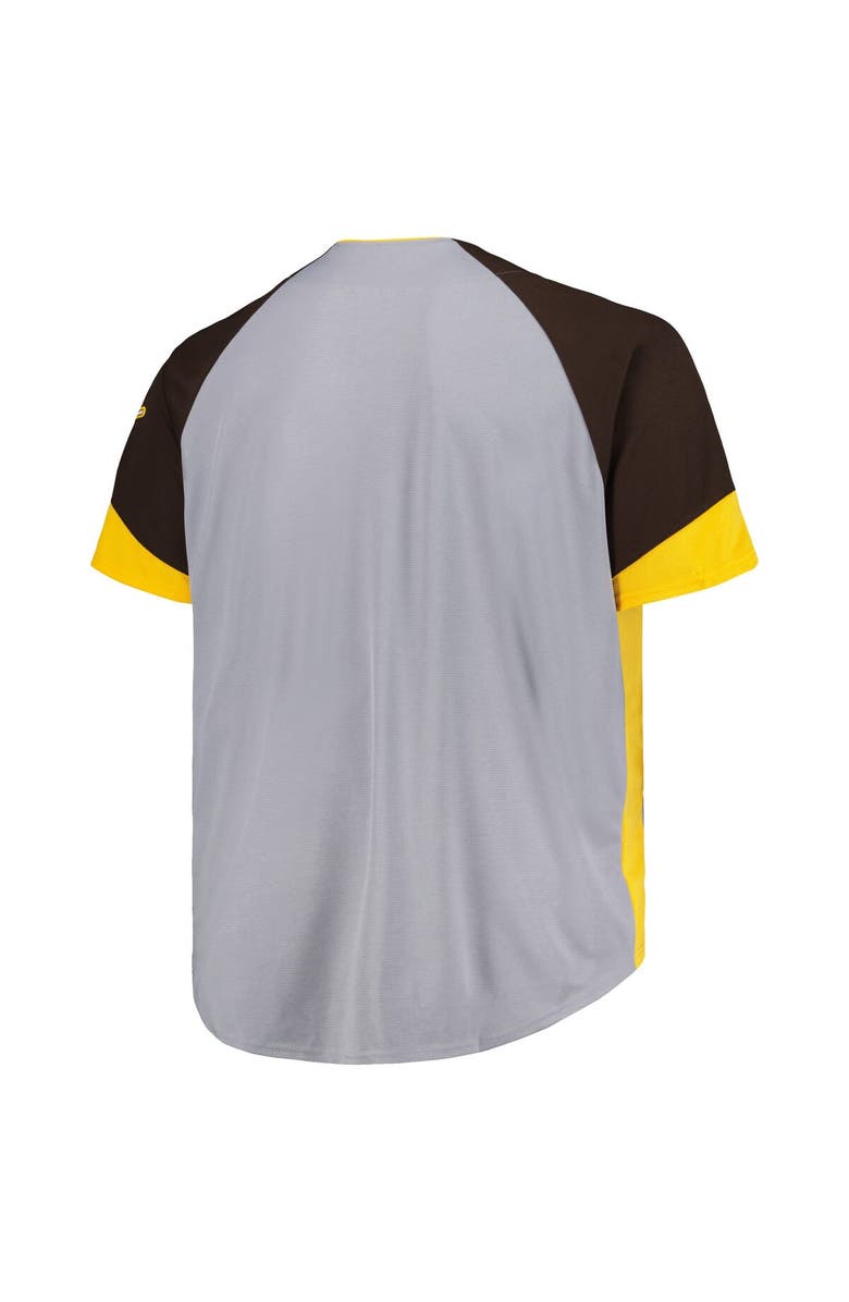 PROFILE Men's Profile  Gray San Diego Padres Big & Tall Colorblock Team Fashion Jersey, Alternate, color, 