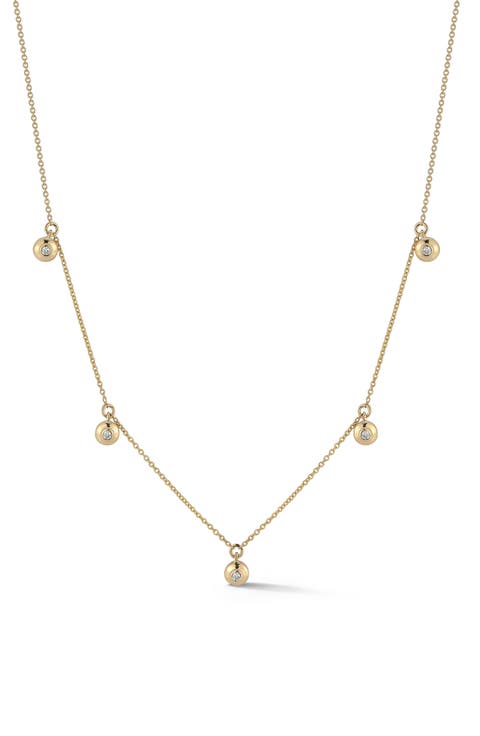 Lulu Jack Diamond Bezel Charm Necklace
