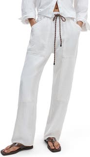 rag & bone Atlas Linen Drawstring Carpenter Pants