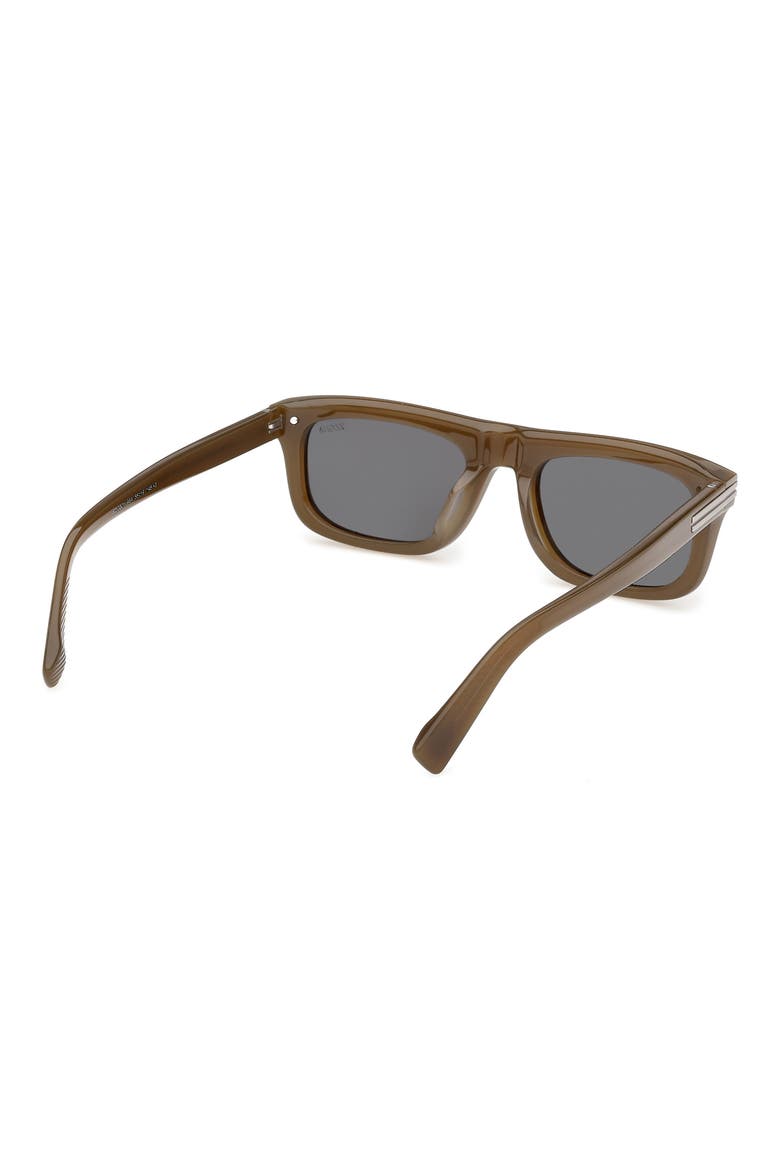 55mm Rectangular Sunglasses, Alternate, color, OPAL GREEN/ PALLADIUM/ SMOKE