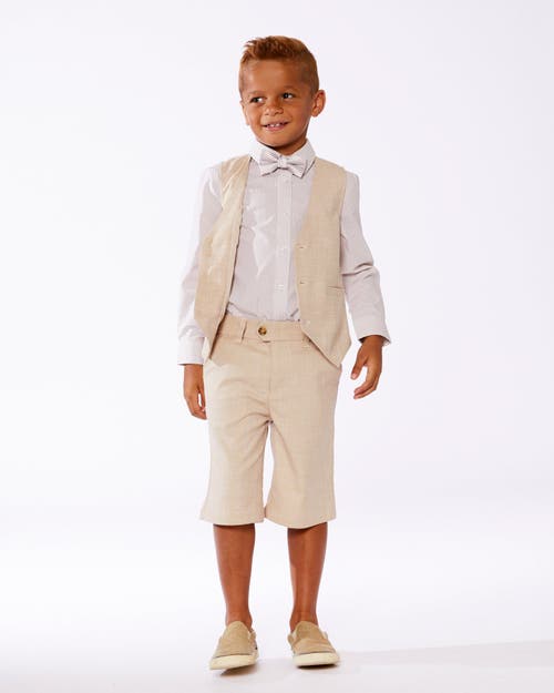 Deux Par Deux Boys' Long Sleeve Button Down Shirt - Little Kid In White