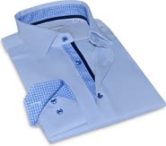 LEVINAS Tailored Fit Solid Cotton Dress Shirt