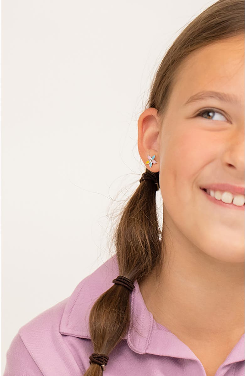 In Season Jewelry Fun Multicolor Summer Flower Earrings, Alternate, color, Yellow