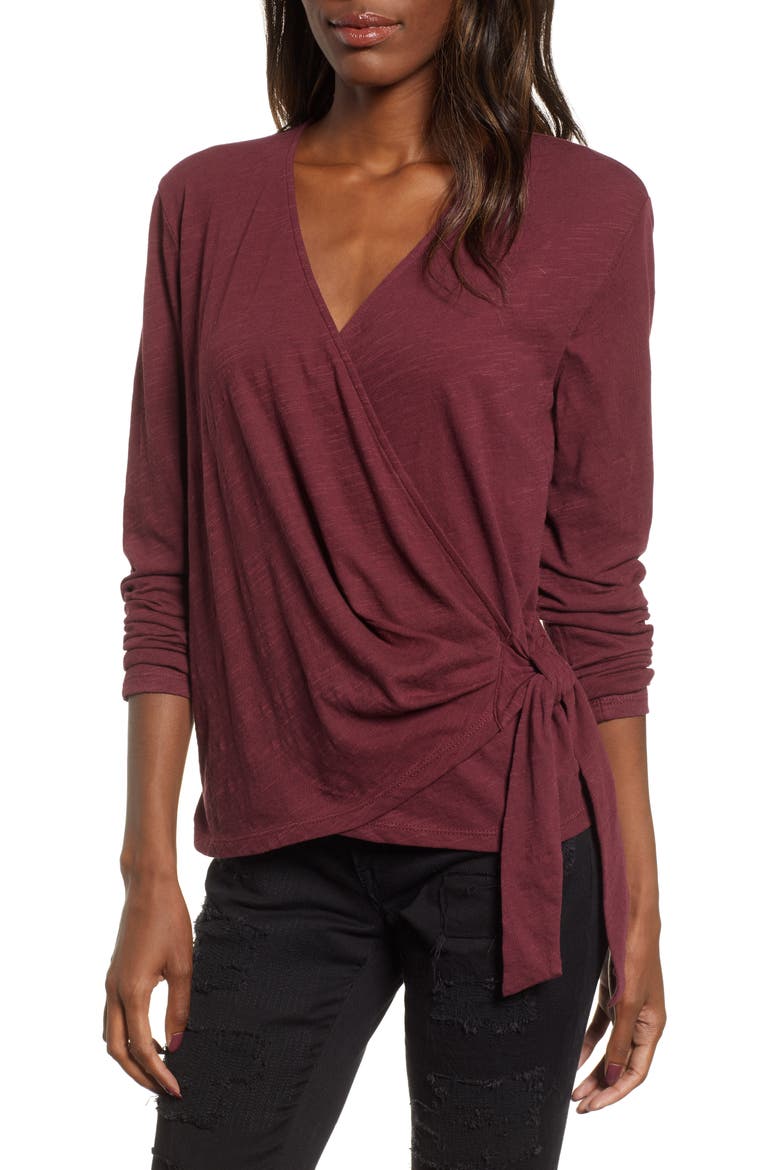 Wrap Top, Main, color, TAWNEY PORT