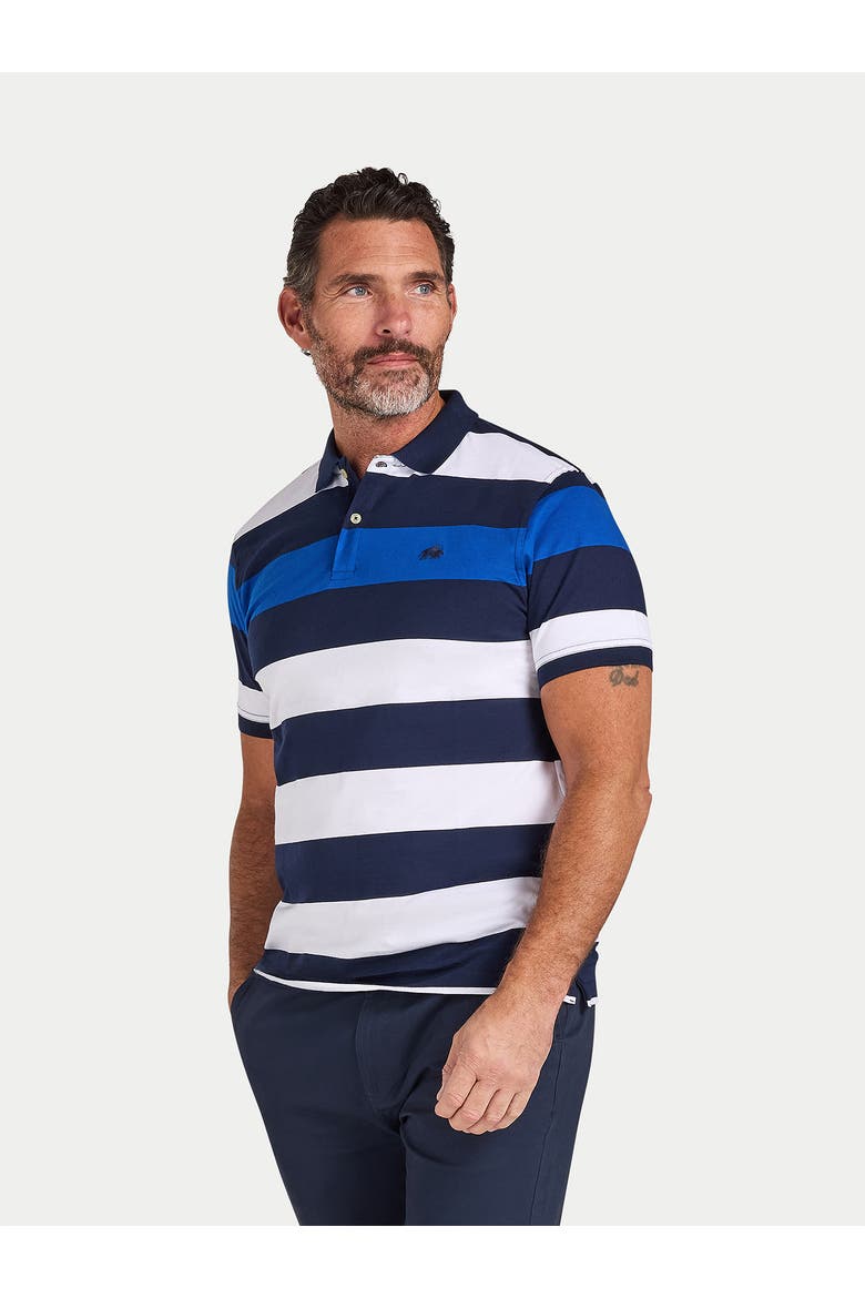 Jersey Contrast Panel Polo, Main, color, Navy