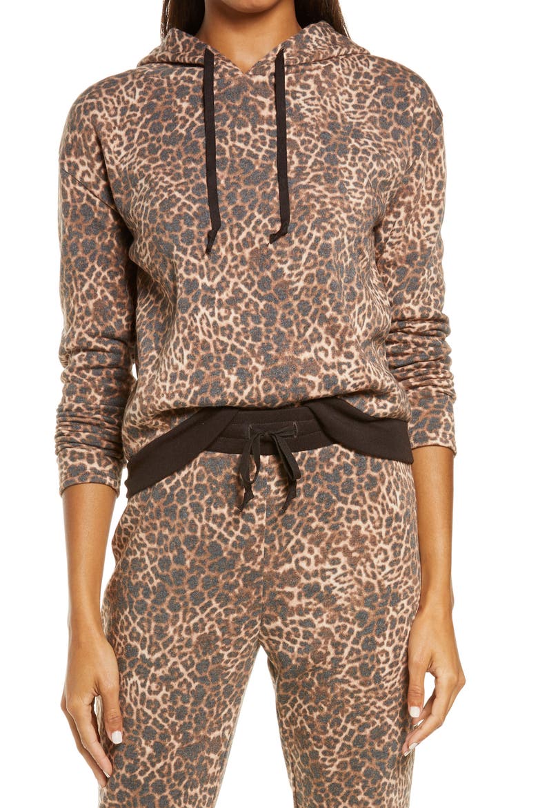 Soft Lounge Hoodie), Main, color, BEIGE BISQUE LEOPARD