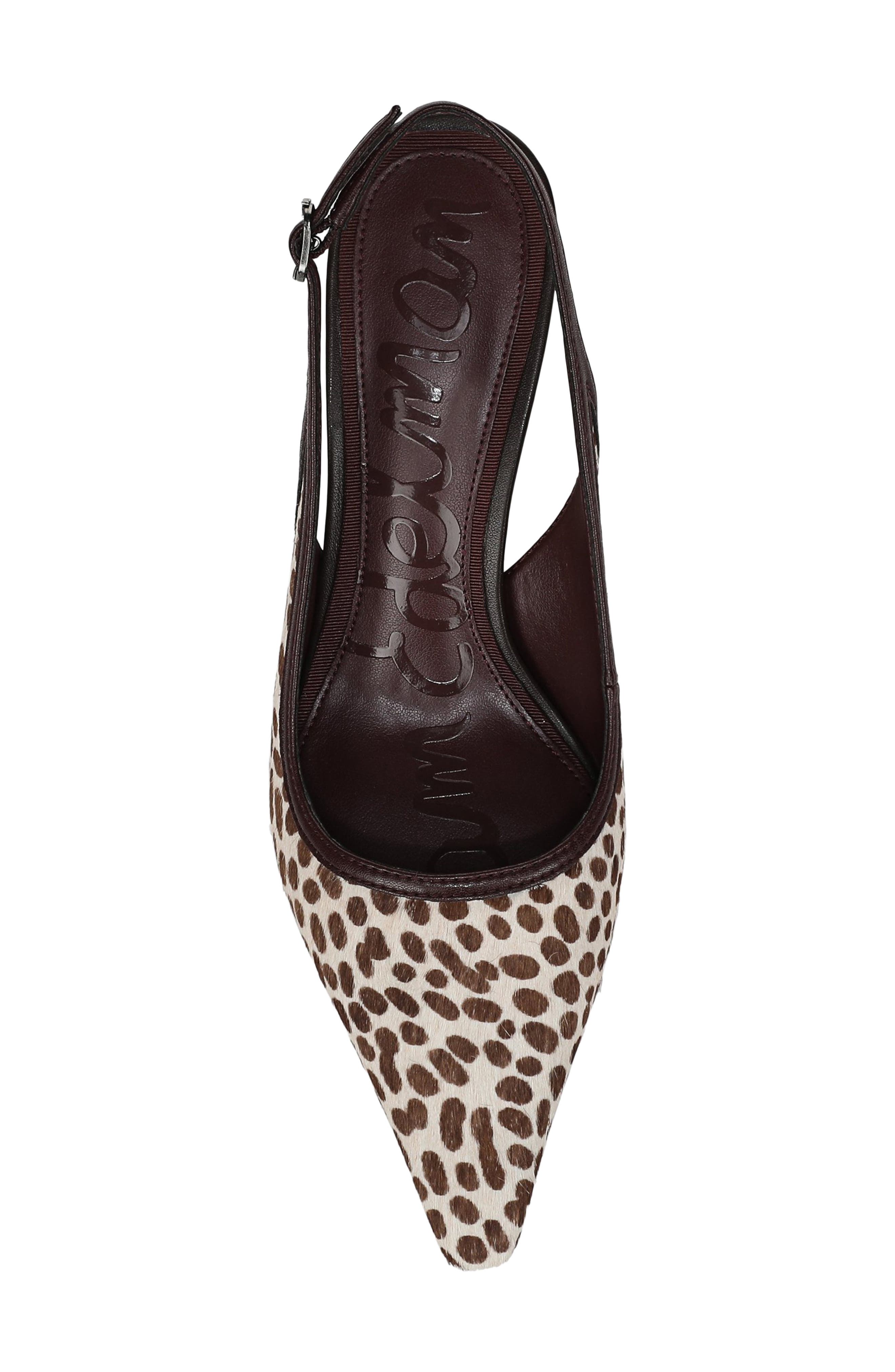 Bianka Slingback Mesh Pointed Toe Pump, Alternate, color, CHOCOLATE MULTI