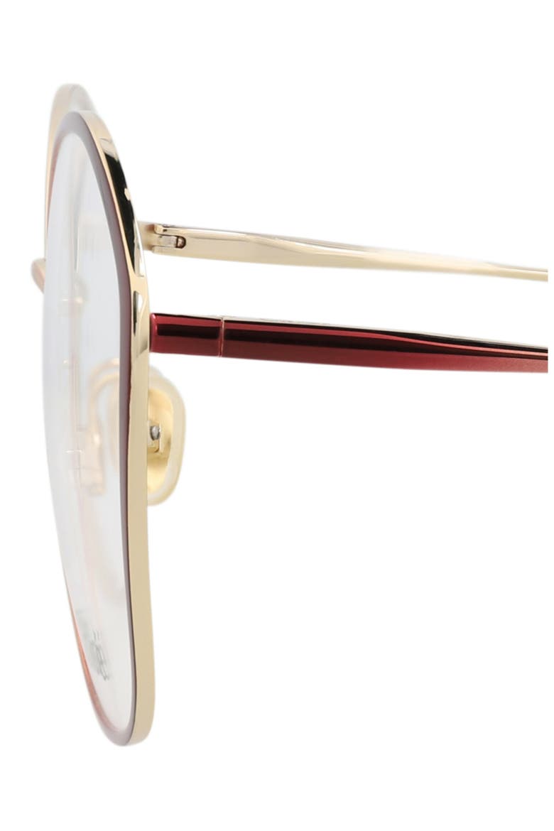 57mm Square Optical Glasses, Alternate, color, BURGUNDY BURGUNDY TRANSPARENT