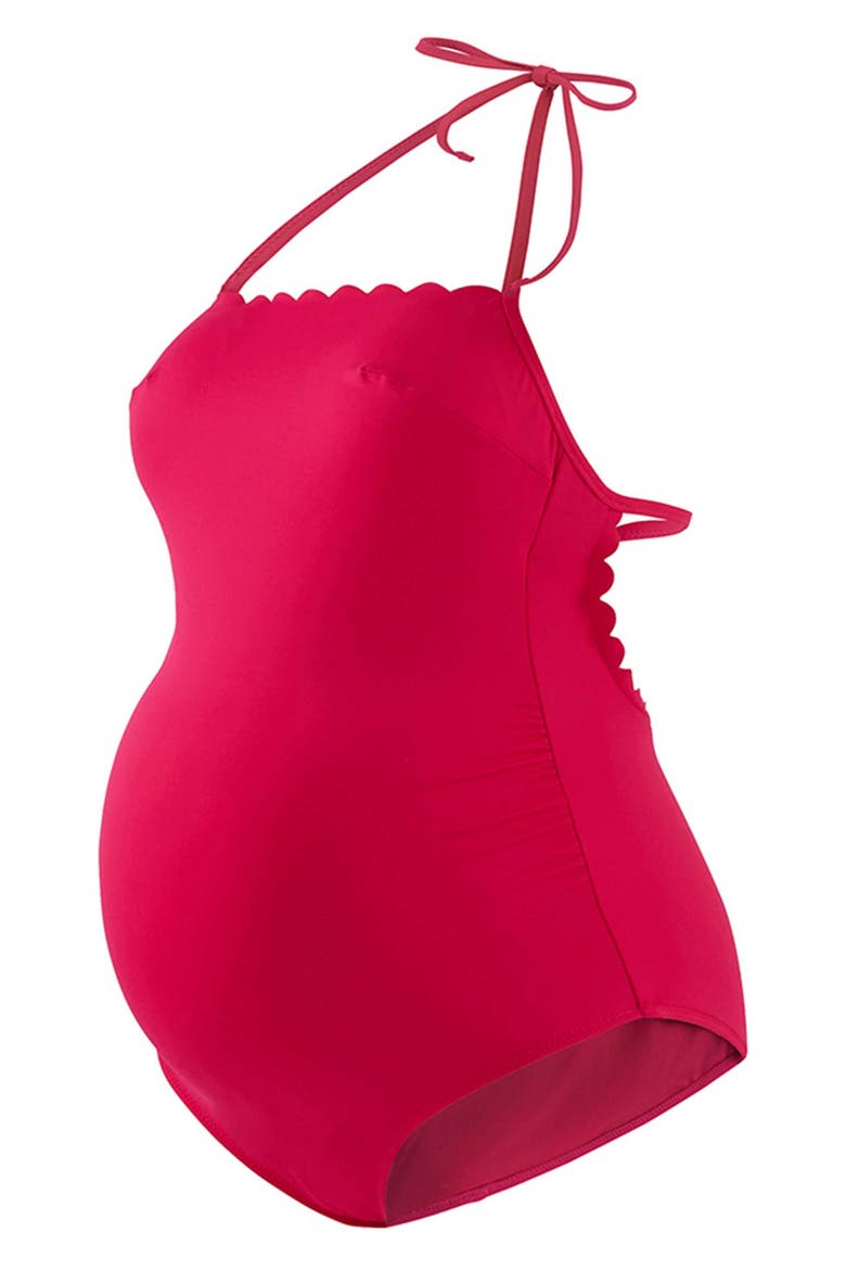 Kyoto One-Piece Maternity Swimsuit, Alternate, color, FUCHSIA