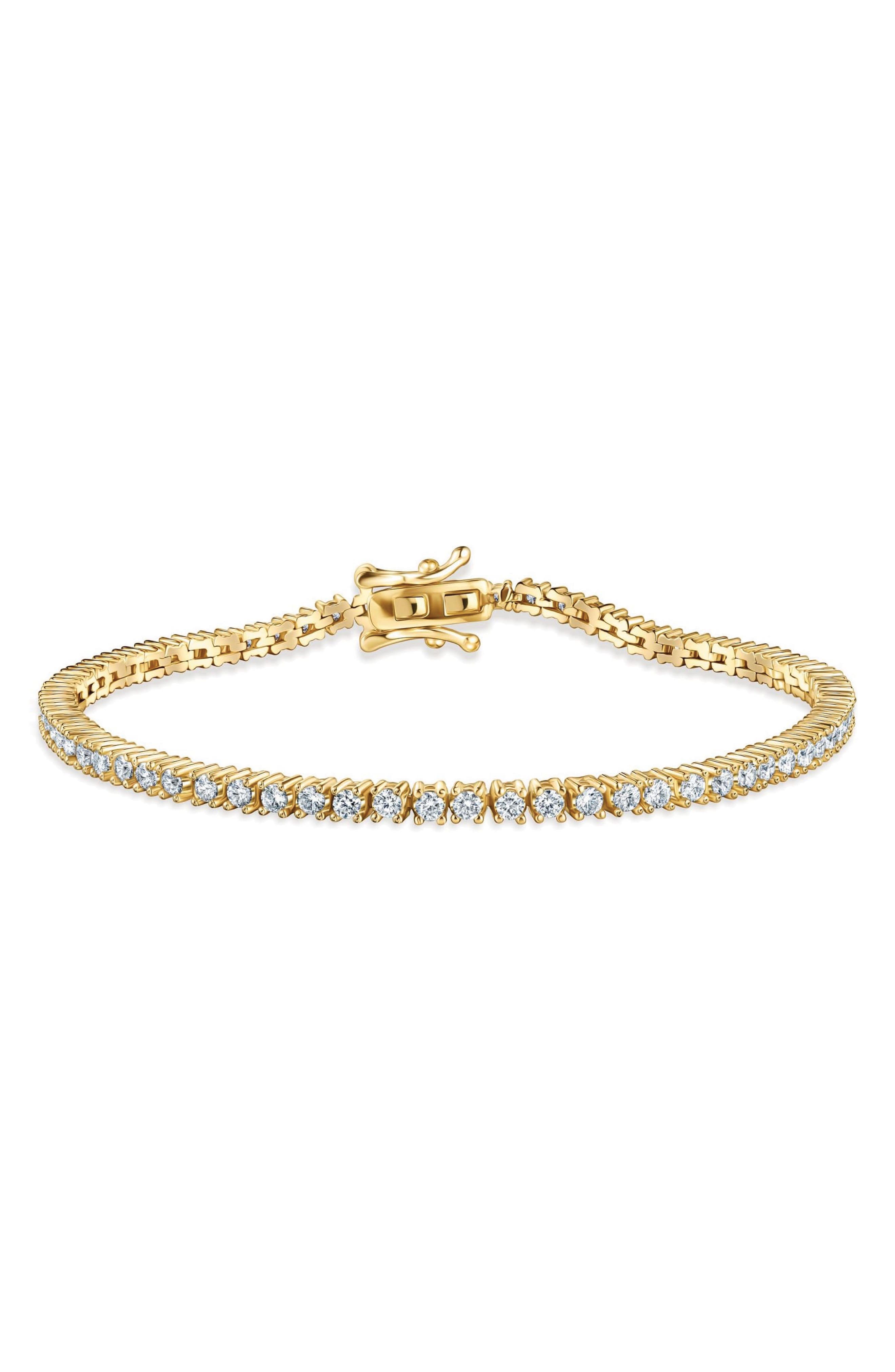 BEST SILVER Cubic Zirconia Tennis Bracelet