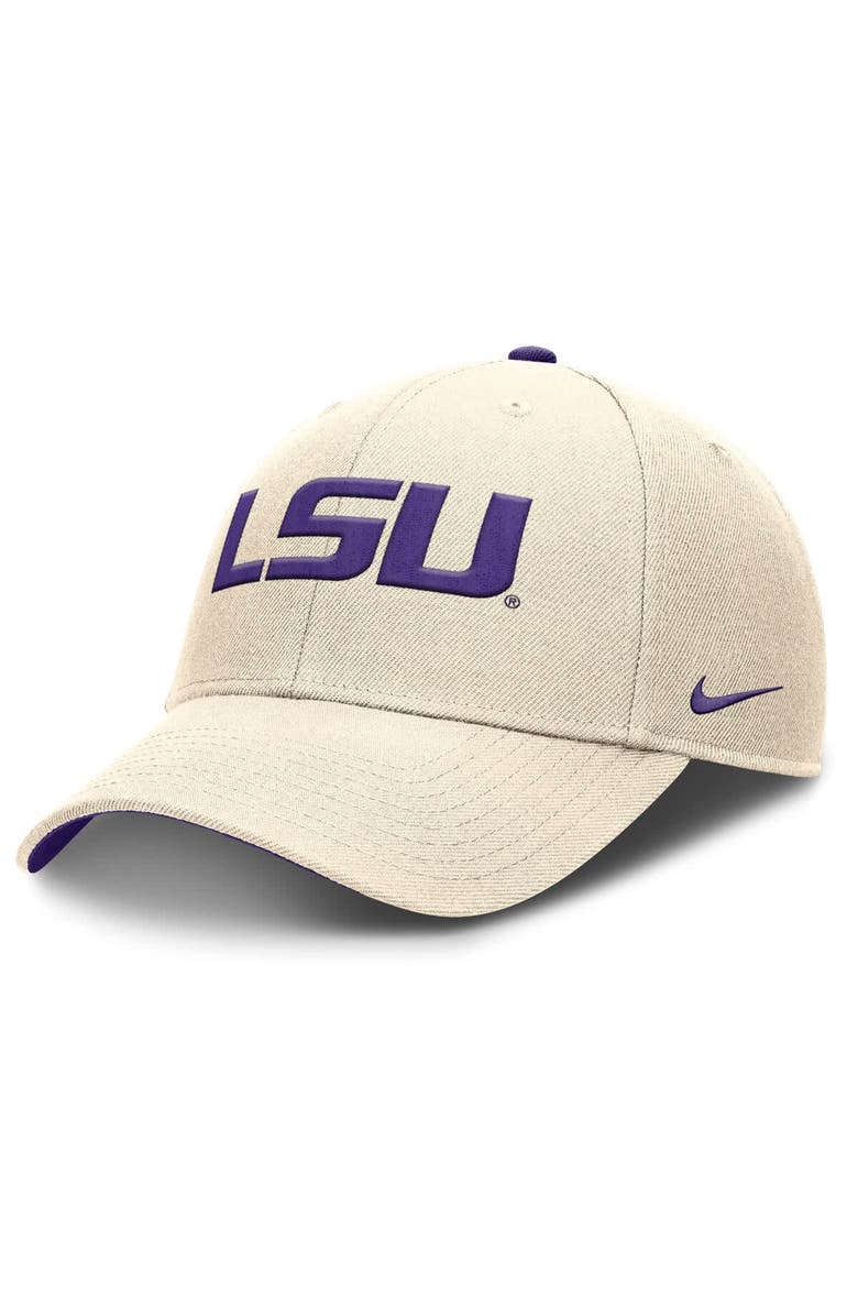 Nike Men's Nike Natural LSU Tigers Rise Primetime Performance Trucker Adjustable Hat, Main, color, Natural