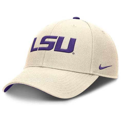 Men's Nike Natural LSU Tigers Rise Primetime Performance Trucker Adjustable Hat