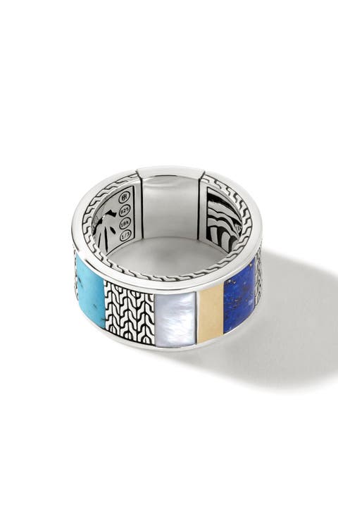 Classic Chain Mixed Stone Band Ring