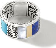 John Hardy Classic Chain Mixed Stone Band Ring