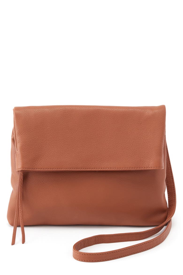 Draft Leather Crossbody Bag, Main, color, CASHEW