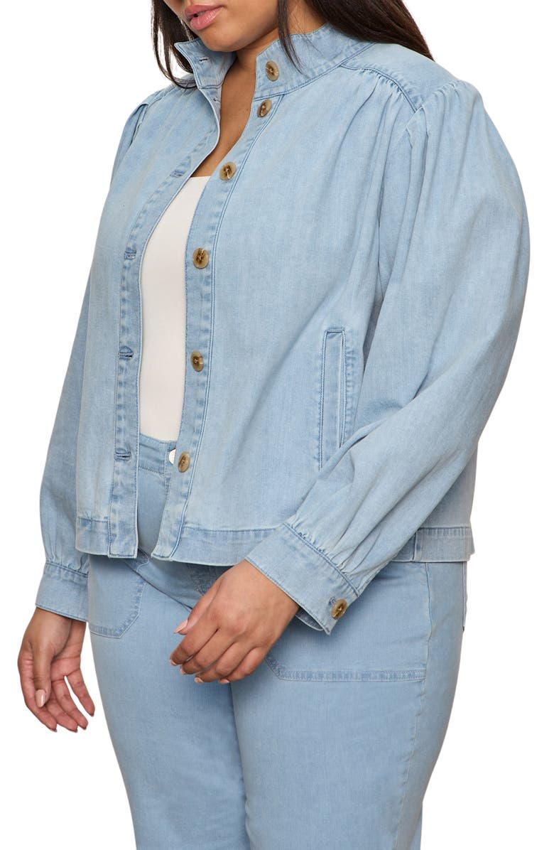 Sanctuary Charlotte Button-Up Denim Jacket, Alternate, color, Purple Whisper