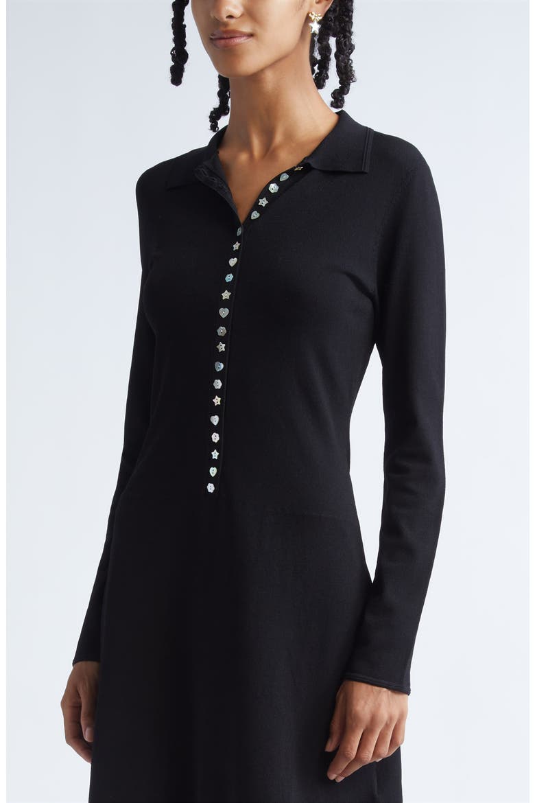 Lori Long Sleeve Knit Dress, Alternate, color, BLACK