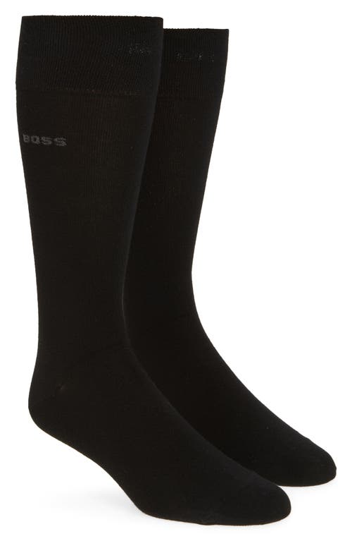 BOSS 2-Pack Solid Cotton Blend Dress Socks in Black  product