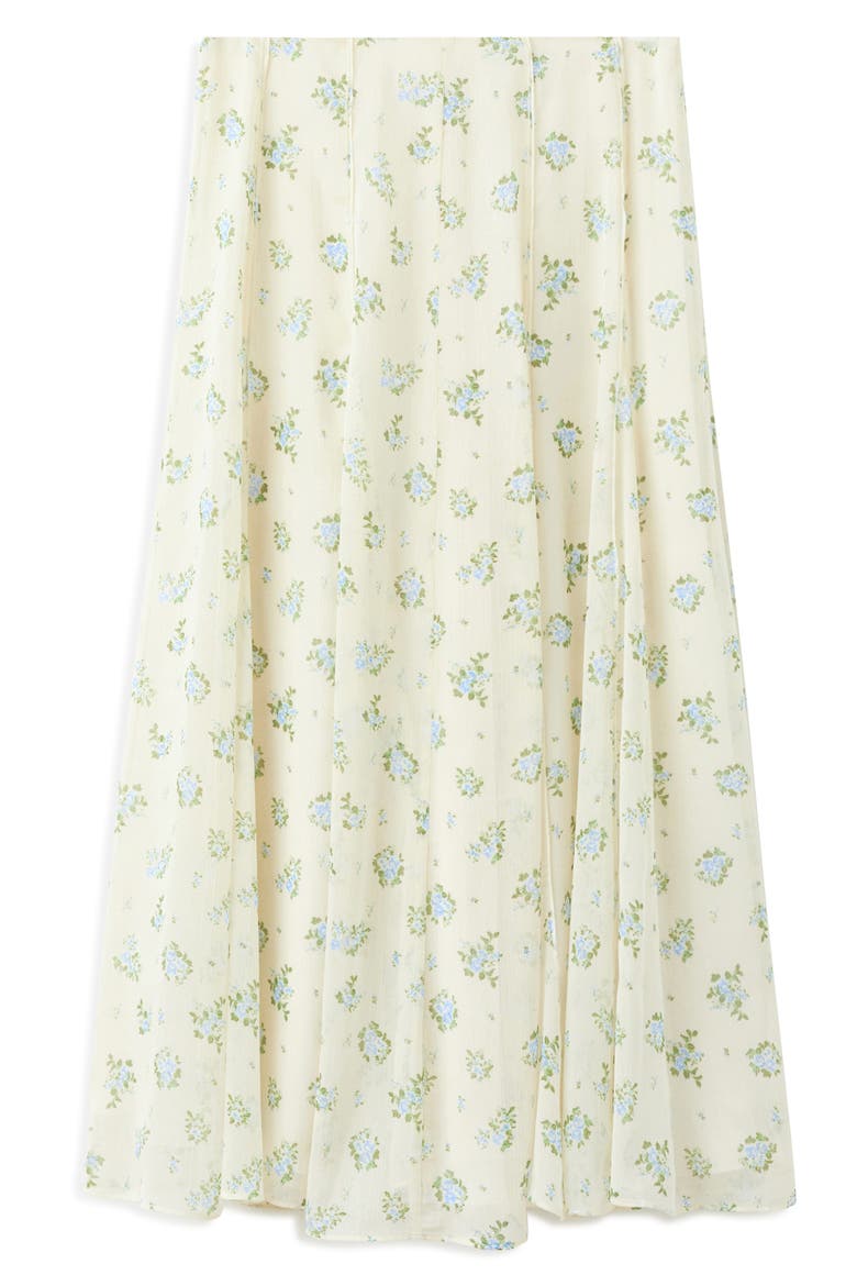 Falda Godet Pleat Skirt, Alternate, color, OFF WHITE