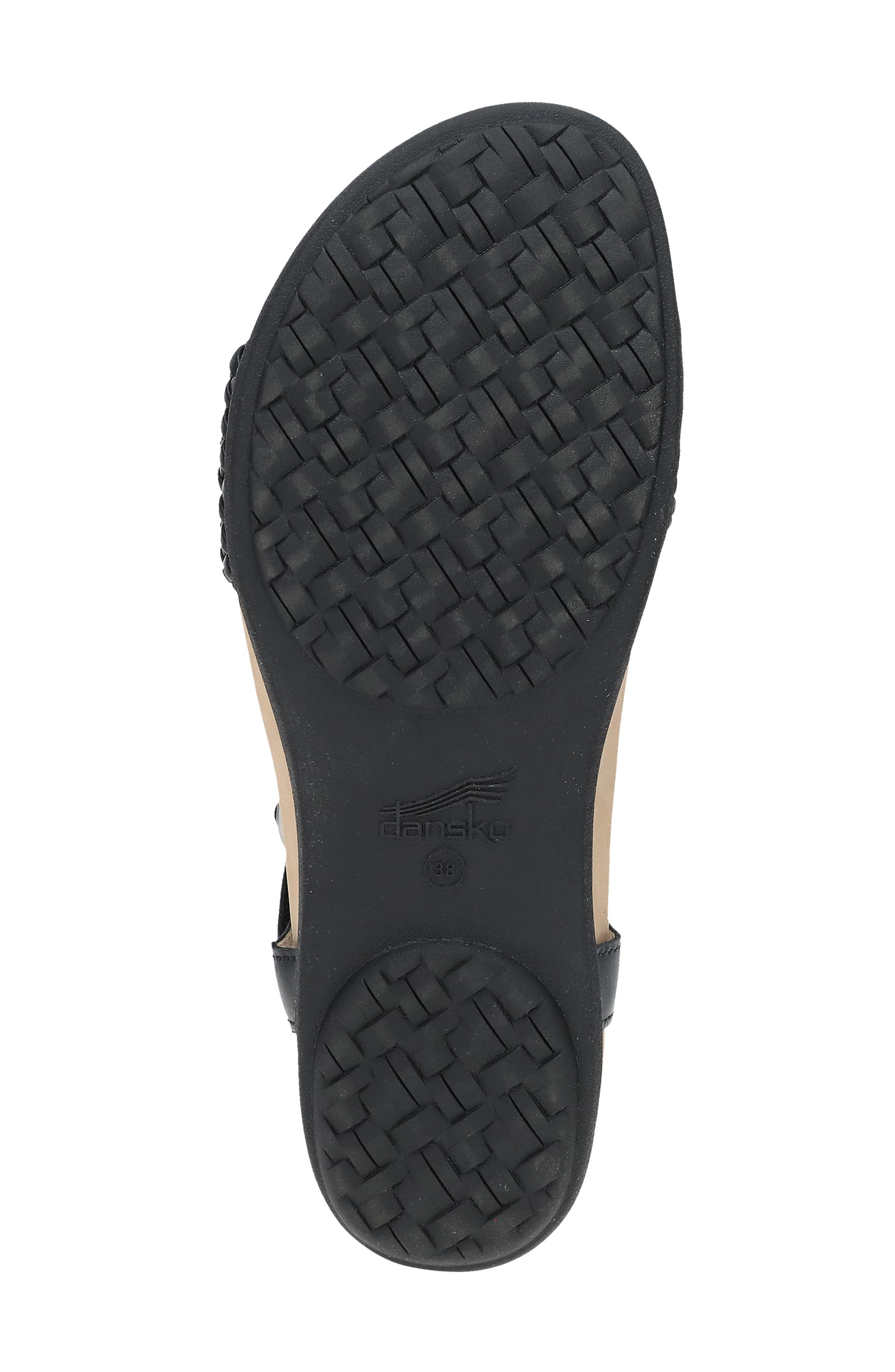 Dansko Jodie Ankle Strap Sandal, Alternate, color, Black