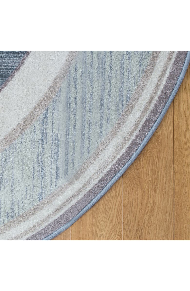 Kaplan Early Learning Company Sense of Place Highland Stripe Carpet - Blue - 4' x 6' Oval, Alternate, color, Blue