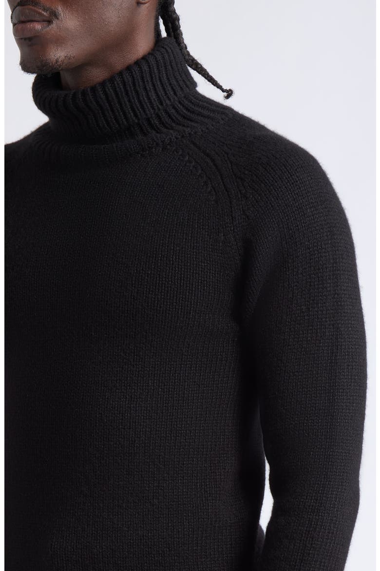 Wool, Cashmere & Mohair Roll Neck Sweater, Alternate, color, BLACK