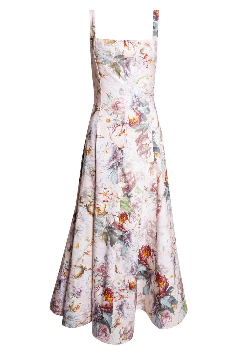 Floral Print Sleeveless Maxi Dress, Alternate, color, SWEET PEONY