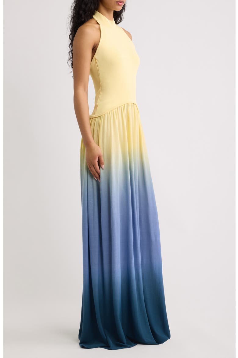 The Halter Soglio Maxi Dress, Alternate, color, OMBRE