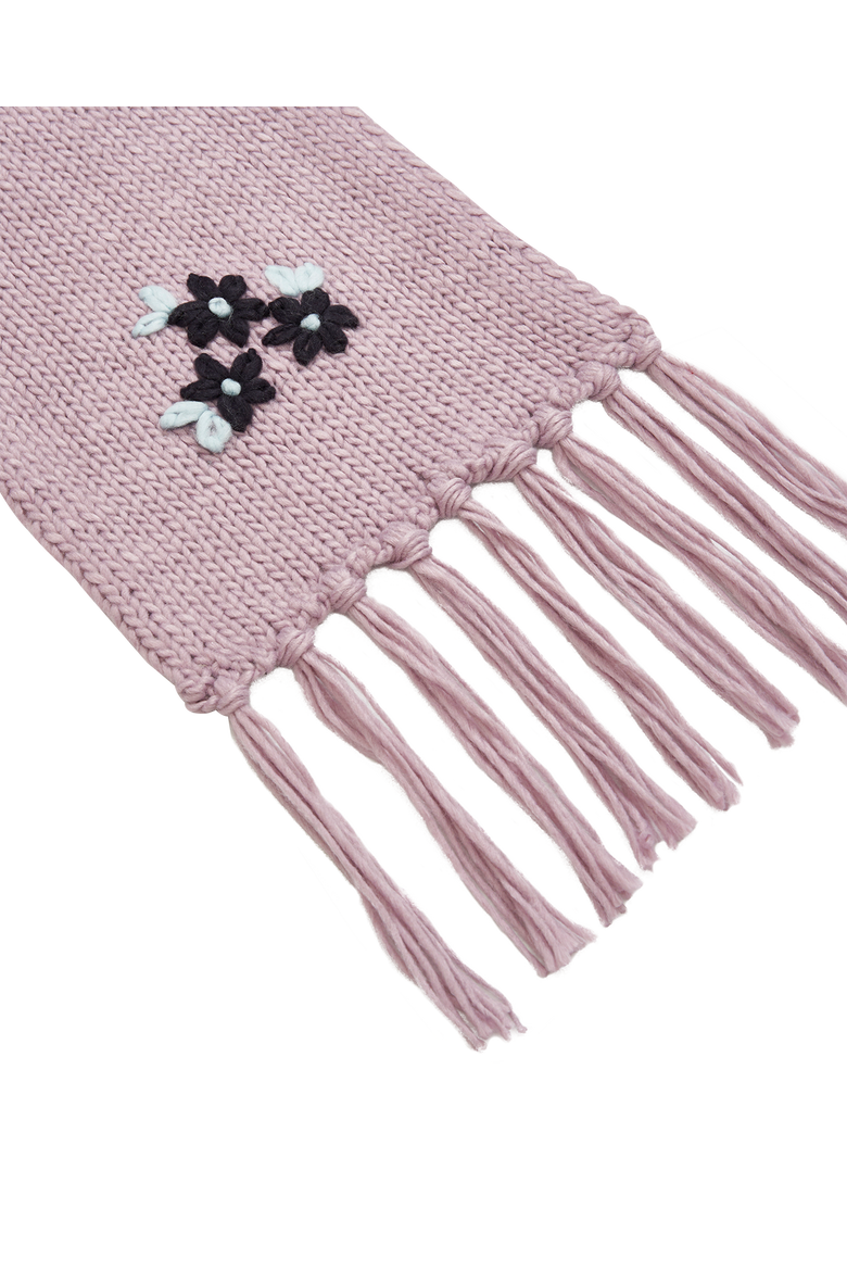 Forget-Me-Not Knitted Scarf, Alternate, color, Lilac