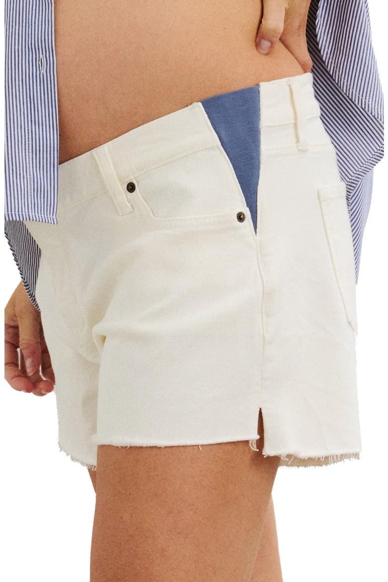 The Denim Maternity Cut Off Short, Alternate, color, Cloud Wash