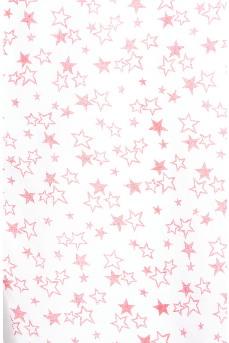 Star Print Twisted Fringe Scarf, Alternate, color, BURGUNDY COMBO