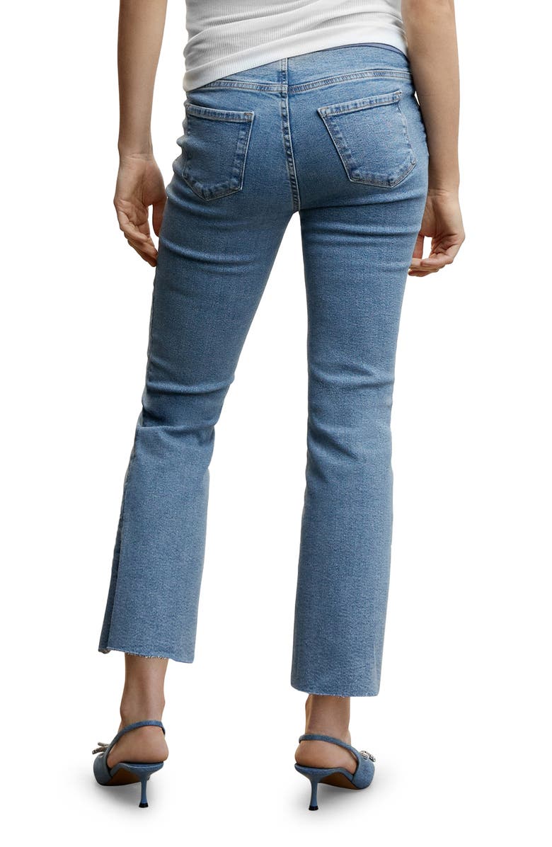 MANGO Flared Crop Maternity Jeans, Alternate, color, 