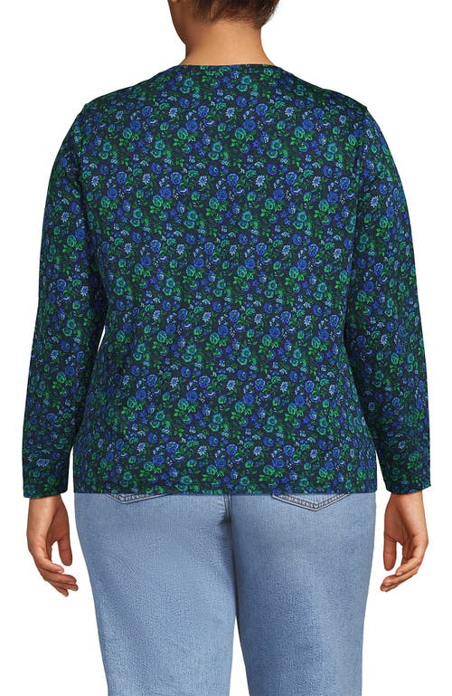 Lands' End Supima Cotton Long Sleeve Crewneck T-shirt In Multi