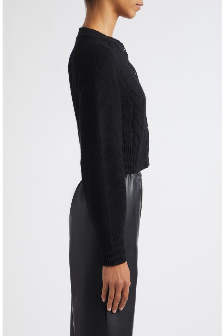 Rita Cable Knit Cardigan, Alternate, color, JET