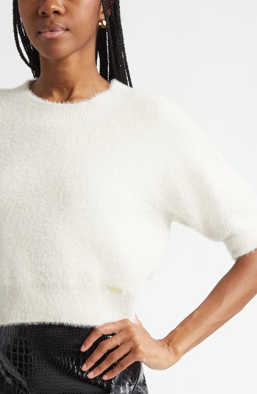 L'agence Guinevere Elbow Sleeve Sweater In White