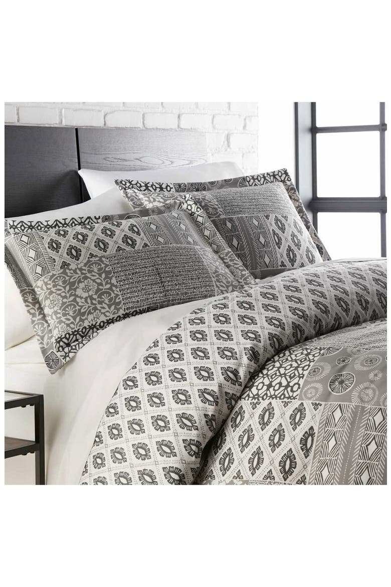Luxury Premium Collection Oversized Comforter Set, Alternate, color, GLOBAL PATCH GREY