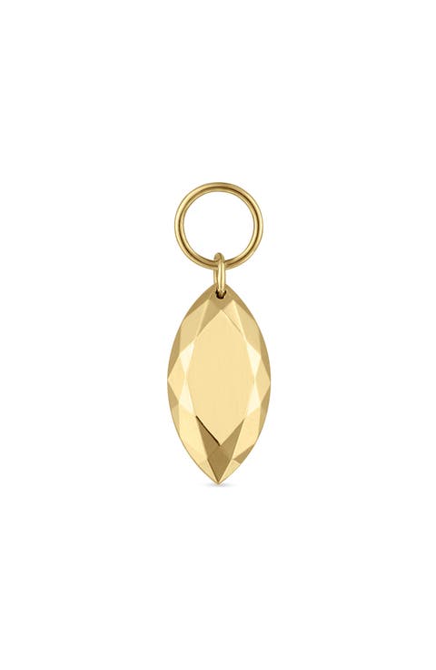 Faceted Marquise Charm
