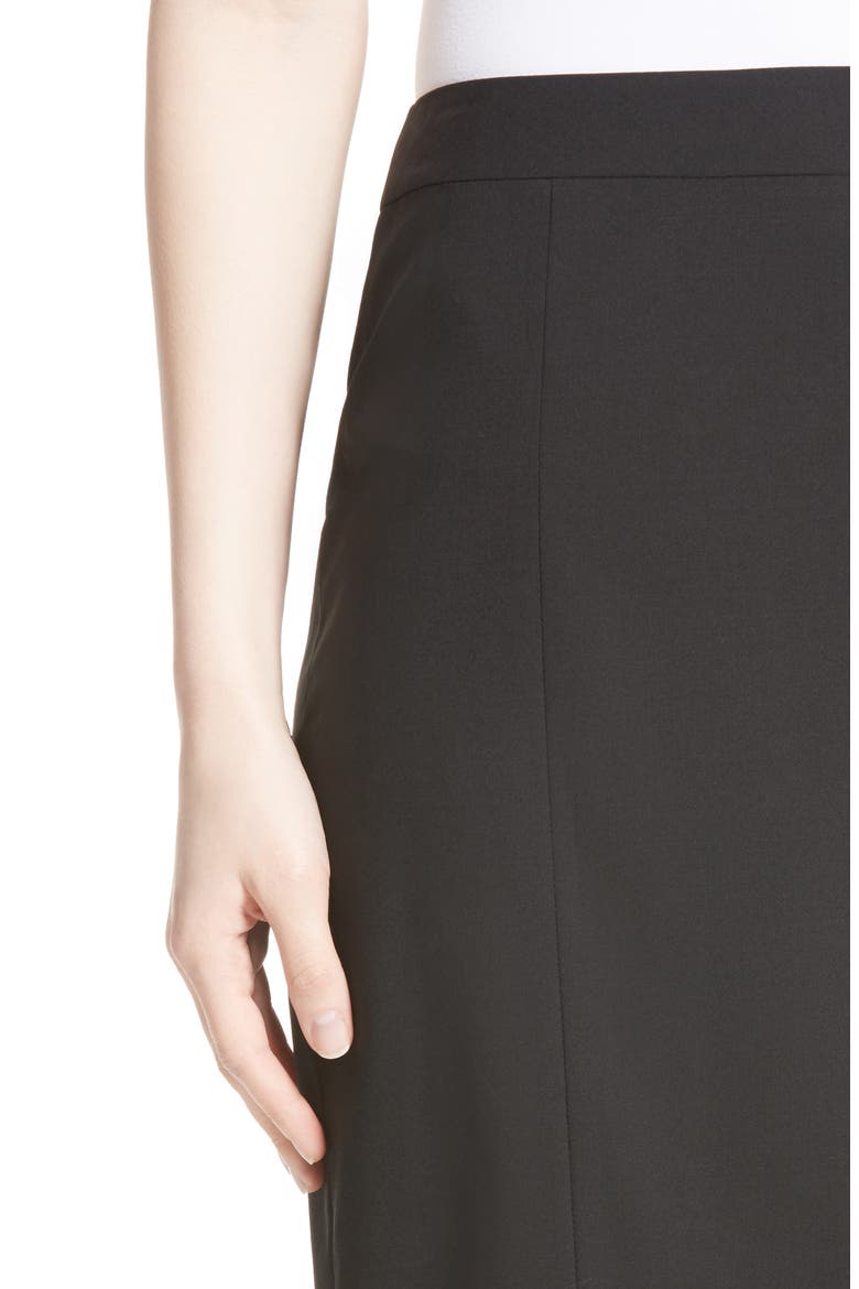 Stretch Wool Pencil Skirt, Alternate, color, BLACK