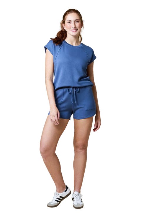 Athleisure PureDream Short Raglan Crew Neck Short Set