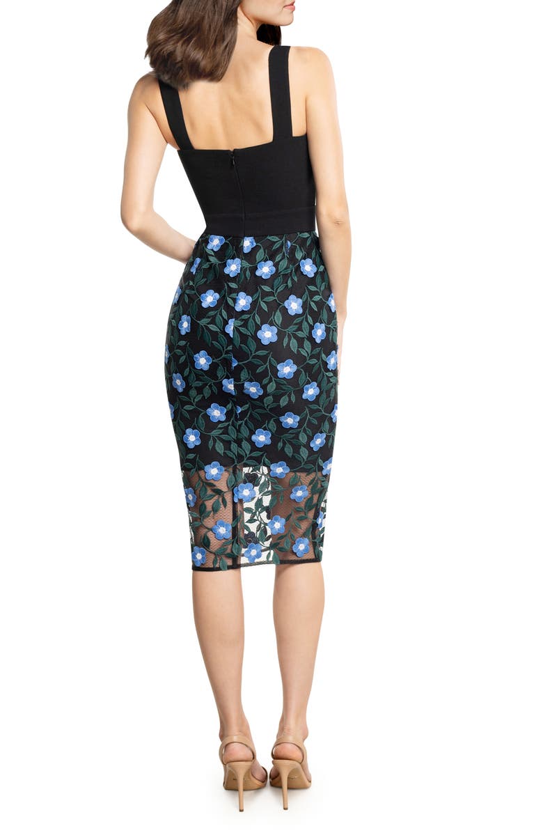 Dress the Population Ellina Embroidered Floral Body-Con Dress, Alternate, color, 