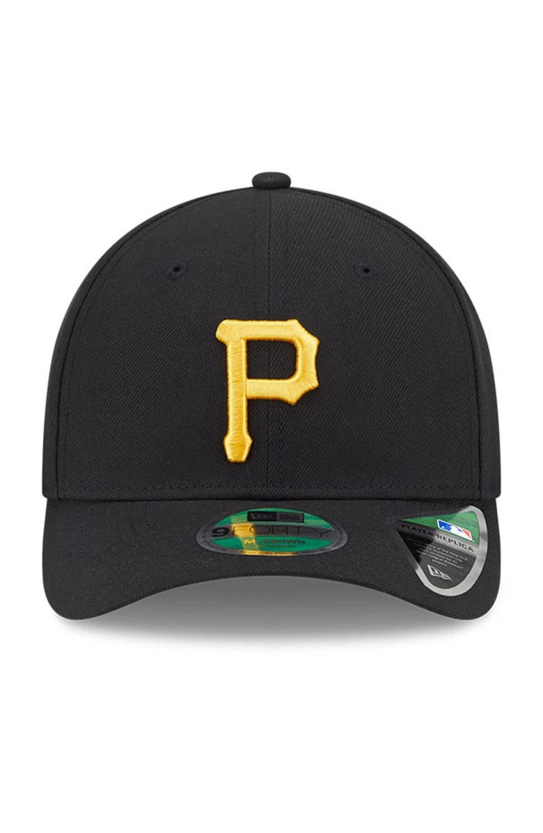 New Era Men's New Era  Black Pittsburgh Pirates Player Replica 9FORTY Adjustable Hat, Alternate, color, Black