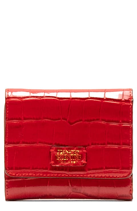 Perfect Croc Embossed Leather Trifold Wallet