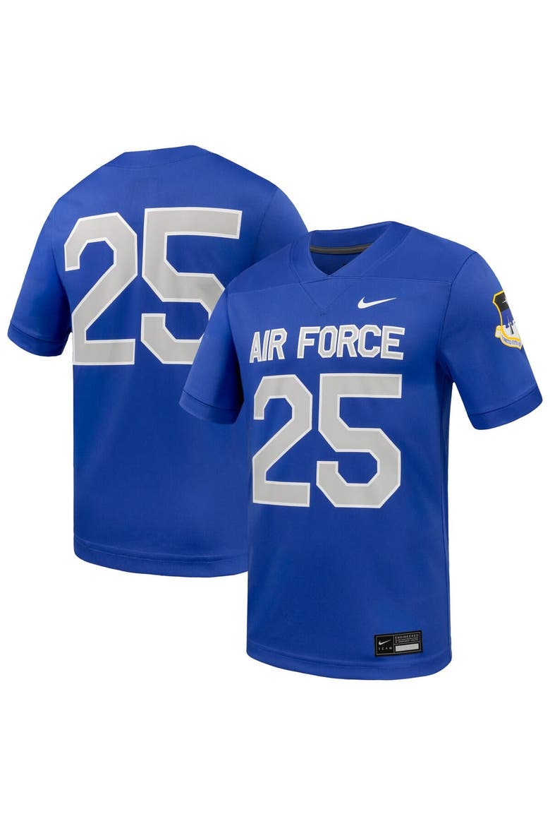 Men's Nike #25 Royal Air Force Falcons Untouchable Replica Game Jersey, Main, color, Royal